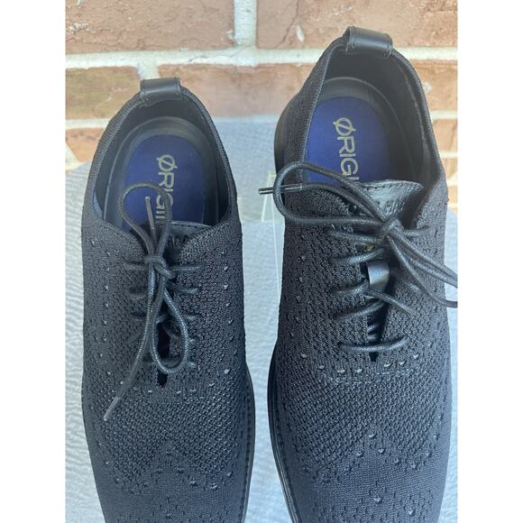Men\'s Cole Haan Wingtip Original Black Fabric Dress/Business Shoes Size 9.5M